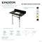 Kingston Brass 36" Black Granite Console Sink with Stainless Steel Legs, 8-Inch, 3-Hole, Black Granite/Matte Black KVPK36KSQ0 - alternate 2