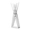 Homeroots 65" Silver And White Metal And Marble Six Hook Freestanding Coat Rack 551626 - alternate 4