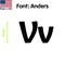 Aacc Self-Adhesive Vinyl Letter: V, Scale: 16 in. Color: Black Font: Anders by, 24PK AACC-Anders-UV-Black-I16x24 - alternate 1