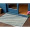 Homeroots 3' X 5' Sky Blue Beige And Tan Striped Washable Indoor Outdoor Area Rug 615007 - alternate 1