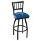 Holland Bar Stool Co 30" Blk Wrinkle Maine Swivel Bar Stool, Jailhouse Back L01830MaineU - alternate 1