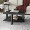 Homeroots 35" Gray Square Coffee Table With Shelf 521627 - alternate 6