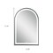 Homeroots 31" Black Lighted Arch Metal Framed Bathroom Vanity Mirror 564853 - alternate 5