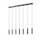 Z-Lite Stari 7-Light Linear Chandelier, 4.75 in W, Matte Black 1956P-7L-MB - alternate 1