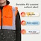 Protectx Winter Safety Vest, Class 2 High Visibility with Pockets, Orange ST-WV300D-ORBK-L - alternate 5