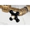 Kingston Brass Two-Handle Wall Mount Bridge Kitchen Faucet, Antique Brass KS1243PKX - alternate 4