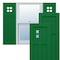 Ekena Millwork True Fit PVC San Antonio Mission Style Fixed Mount Shutters, Viridian Green, 18W x 32H, PR TFP001ST18X032HG - alternate 1