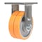 Vestil Sirius Polyurethane Dual Rigid Caster 5 In. Diameter x 2 In. Width 1200 lb Orange/Gray CST-FXE-5X2DSI-R - alternate 1