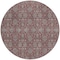 Homeroots 8' Merlot Gray And Taupe Round Floral Washable Indoor Outdoor Area Rug 582286 - alternate 3