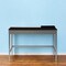 Homeroots 43" Black and Gray Writing Desk With Two Drawers 543771 - alternate 1