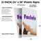 Signmission Facials, Plastic Signs Only 24 Inch x 36 Inch, Corrugated Plastic, 2PK CSB-2436-2PACK-Facials - alternate 2