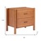 Homeroots 22" Brown Solid Wood Pedestal End Table With Two Drawers 668519 - alternate 4