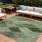 Homeroots 10' X 14' Green Mint Green And Sage Argyle Washable Indoor Outdoor Area Rug 613692 - alternate 1
