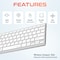 Delton Mini Wireless Keyboard and Optical Mouse Combo - Silver/White N35 - alternate 6