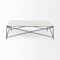 Homeroots 35" White Genuine Marble and Metal Coffee Table 393180 - alternate 1
