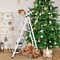 Wrightmaster 5-Step Iron Step Stool (9 ft. Reach), 330 lb. Load Capacity with Workbench and Anti-Slip Wide Pedals ZR-C5-WHITE - alternate 4