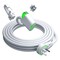 Maximm 25ft 16AWG 360 degrees Flat Plug Extension Cord w/ LED & Hook, UL, White ADW-360-S225-WH - alternate 1