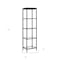 Homeroots 70" Black Metal and Glass Four Tier Bookcase 527592 - alternate 3