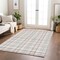 Homeroots 5' X 8' Pink And Gray Plaid Washable Indoor Outdoor Area Rug 601351 - alternate 5