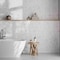 Apollo Tile Terraforma 12x24 in. White, Beige Textured Terrazzo Linear Large Wall Tile (7.75 sq ft/case) 4PK TRZ88PERWAV1224 - alternate 5