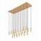 Z-Lite Stari 23-Light Linear Chandelier, 18 in W, Modern Gold 1956P-23L-MGLD - alternate 5
