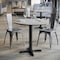 Flash Furniture 31.25" RD Tabletop, Seamless Surface Technology, Gray Faux Concrete, 22x22 Black Table Height X-Base ST-RD31-CMGY-T2222-GG - alternate 3