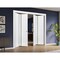 Sartodoors Sliding Closet Double Bi-fold Doors, Planum 0016 White Silk and Aluminum Strips, Sturdy Tracks Mold PLANUM0016DBF-WS-96 x 96 (4* 24x96) - alternate 4