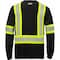 Ironwear Class 1 Type O Hi Vis Reflective Long Sleeve Safety T-Shirt, Black, Large 1208-B-LG - alternate 2