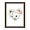 Homeroots Floral Heart Black Framed Print Wall Art 529825 - alternate 1