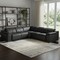 Homeroots Black Italian Leather Modular L Shaped Five Piece Corner Sectional 532759 - alternate 6