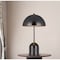 Homeroots 20" Gunmetal Dark Gray Desk Table Lamp With Half Dome Shade 524710 - alternate 3