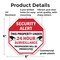 Signmission Security Alert This Property Under, 6 Inch X 6 Inch, Plastic Sign OC-P-6-184 - alternate 5
