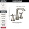 Delta Stryke Two Handle Widespread Bathroom Faucet, 5.88 in, Lumicoat Stainless 357766-SS-PR-MPU-DST - alternate 3