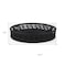 Homeroots Set of Two Black Round Wicker Handmade Serving Trays 609079 - alternate 6