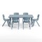 Flash Furniture 7 PC Plastic Activity Table and 6 Chairs Set, 10.5 inSeat Height-Dusty Blue YU-YCX-0013-2-RECT-TBL-DSTYBL-E-GG - alternate 6