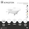 Kingston Brass 67-Inch Cast Iron Classic Flat-Rim Single Slipper Clawfoot Tub, No Faucet Drillings VCTND6630NF7 - alternate 2
