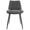 Elama 2 Piece Vintage Faux Leather Tufted Chair in Gray with Black Metal Legs ELM-233-2-GRY - alternate 5