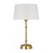 Homeroots 24" Brass Metal Table Lamp With White Drum Shade 524300 - alternate 1