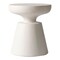 Leisuremod Isle 17 in Round Fiberstone Bowl Side Table, Pedestal Base, Fully Assembled IST17CR - alternate 1