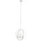 Homeroots White Sphere Iron Ceiling Light With Clear Shades 651707 - alternate 1