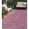 Homeroots 5' X 8' Pink And Lavender Medallion Washable Indoor Outdoor Area Rug 616287 - alternate 1