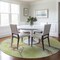 Homeroots 8' Artichoke Green Blue And Brown Round Abstract Washable Indoor Outdoor Area Rug 597760 - alternate 5