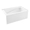 Kingston Brass 54" Acrylic Rectangular 3-Wall Alcove Tub, Right Hand Drain and Anti-Skid Surface, Glossy White VTAM5432R22D - alternate 2