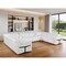 Homeroots White Italian Leather Power Reclining U Shaped Ten Piece Corner Sectional With Console 634688 - alternate 10