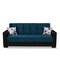Homeroots 87" Blue Microfiber Sleeper Sofa And Toss Pillows With Brown Legs 607090 - alternate 7