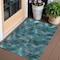 Homeroots 3' X 5' Teal Blue Aqua And Gray Abstract Washable Indoor Outdoor Area Rug 587152 - alternate 1