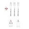 Smarty Had A Party Shiny Metallic Silver Hammered Plastic Forks (1000 Forks), 1000PK 2658-CASE - alternate 6