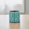 Homeroots Turquoise Ceramic 22 Ounce Geometric Round Distressed Pot Planter 487454 - alternate 4