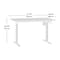 Sauder Desk, 26.772 in D X 28.346 in H, 47.244 in W X Engineered wood, Metal 443748 - alternate 4