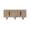 Homeroots 84" Beige Solid Wood Carved Geometric Sideboard with Four Doors 634318 - alternate 5